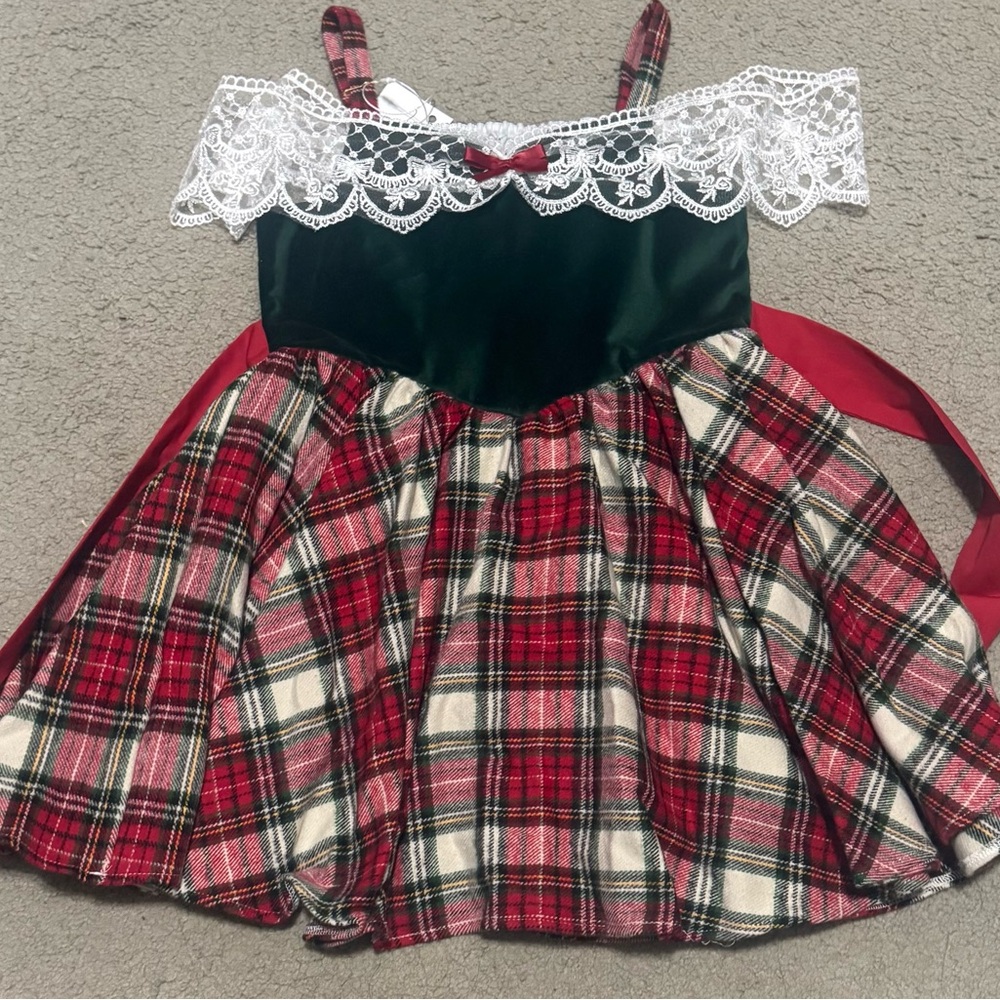 Lu & Ro Vintage Flannel off shoulder dress